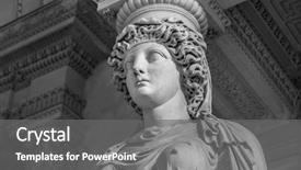  Presentation with art black and white marble - Theme enhanced with ancient roman gods - white marble head of young background and a gray colored foreground