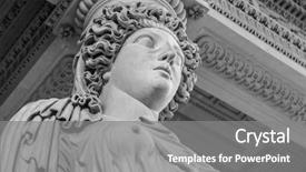  Presentation with ancient roman - Beautiful theme featuring ancient roman gods - white marble head of young backdrop and a gray colored foreground