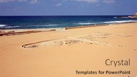  Presentation with ancient israel - Beautiful presentation theme featuring ancient roman hippodrome in caesarea israel backdrop and a coral colored foreground