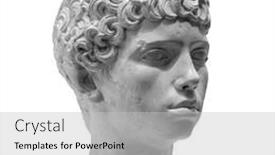 Presentation with ancient roman - Presentation featuring ancient-roman-marble-portrait background and a light gray colored foreground