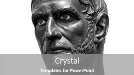  Presentation with ancient roman - Colorful PPT layouts enhanced with ancient-roman-marble-portrait backdrop and a gray colored foreground