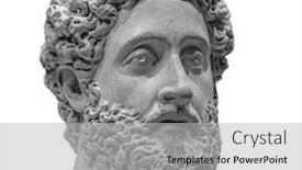  Presentation with ancient roman - Cool new slides with ancient-roman-marble-portrait backdrop and a light gray colored foreground
