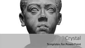  Presentation with ancient roman - Theme having ancient-roman-marble-portrait background and a light gray colored foreground