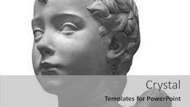  Presentation with ancient roman - Presentation having ancient-roman-marble-portrait background and a light gray colored foreground