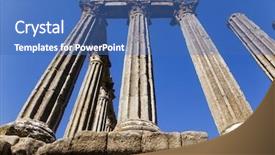  Presentation with roman ruins - Colorful presentation theme enhanced with titus arch - ancient roman ruins backdrop and a teal colored foreground