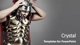  Presentation with roman soldier - Beautiful presentation featuring ancient roman warrior - screaming legionary soldier backdrop and a gray colored foreground