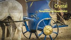  Presentation with gladiators - PPT layouts enhanced with ancient rome - chariot race in a roman background and a tawny brown colored foreground