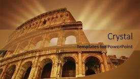  Presentation with rome - Amazing theme having ancient rome - colosseum backdrop and a red colored foreground