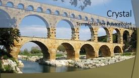 Presentation with rome - Audience pleasing presentation consisting of ancient rome - pont du gard is backdrop and a light blue colored foreground