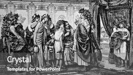  Presentation with rome - Slide set enhanced with ancient rome the senator background and a dark gray colored foreground