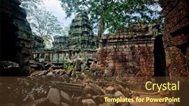  Presentation with ancient - Amazing theme having ancient-ruin-of-the-ta backdrop and a tawny brown colored foreground