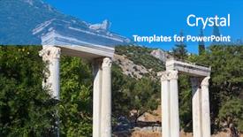  Presentation with ancient ruins - Slides enhanced with ancient ruins in ephesus turkey background and a  colored foreground