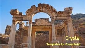  Presentation with archeology - Colorful theme enhanced with ancient ruins in ephesus turkey backdrop and a  colored foreground