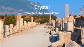  Presentation with ancient ruins - Cool new theme with ancient ruins in ephesus turkey backdrop and a  colored foreground