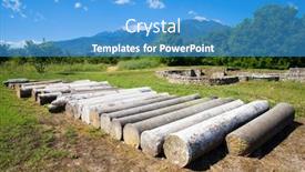  Presentation with ancient greece - Presentation enhanced with ancient ruins in dion greece background and a teal colored foreground