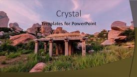  Presentation with ancient ruins - Audience pleasing slide deck consisting of ancient-ruins-in-hampi backdrop and a light blue colored foreground