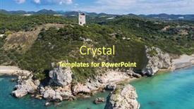  Presentation with ancient greece - Presentation design consisting of ancient-ruins-of-apollonia-tower background and a tawny brown colored foreground