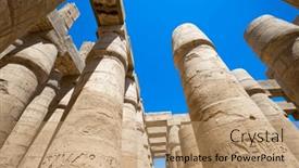  Presentation with ancient egypt - Slides enhanced with ancient-ruins-of-karnak-temple background and a coral colored foreground