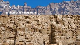  Presentation with ancient egypt - Slides enhanced with ancient ruins of karnak temple in egypt background and a teal colored foreground