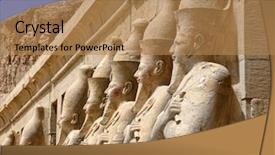  Presentation with karnak - Slides having ancient ruins of karnak temple background and a coral colored foreground