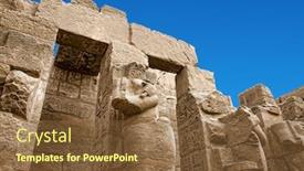 Presentation with ancient egypt - Theme enhanced with ancient-ruins-of-karnak-temple background and a tawny brown colored foreground