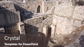  Presentation with quarter - Amazing slides having ancient ruins of pools in the muslim quarter of jerusalem backdrop and a tawny brown colored foreground