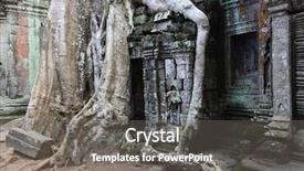  Presentation with ancient ruins - PPT theme with kambucha - ancient ruins of ta prohm background and a gray colored foreground