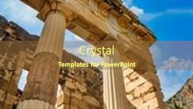  Presentation with ancient ruins - Cool new presentation with ancient-ruins-of-the-temple backdrop and a tawny brown colored foreground