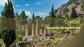  Presentation with ancient ruins - Presentation theme enhanced with ancient-ruins-of-the-temple background and a tawny brown colored foreground