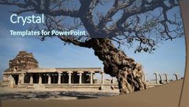  Presentation with hampi - Presentation theme enhanced with hampi india - 5 dec 2014 background and a ocean colored foreground