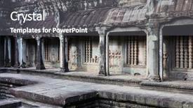  Presentation with cambodia - Theme having ancient ruins temple of angkor wat siem reap cambodia background and a dark gray colored foreground