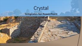  Presentation with ancient ruins - Slides with ancient ruins in troy turkey background and a light blue colored foreground