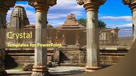  Presentation with udaipur - Presentation design with ancient-sahastra-bahu-sas-bahu background and a tawny brown colored foreground