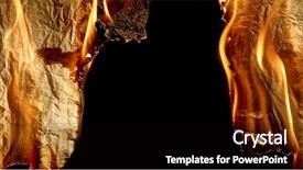  Presentation with ancient scroll paper - Audience pleasing theme consisting of ancient scroll - burning old paper on black backdrop and a black colored foreground