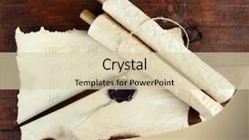  Presentation with ancient scroll paper - PPT layouts having ancient scroll - counting days by drawing sticks background and a lemonade colored foreground