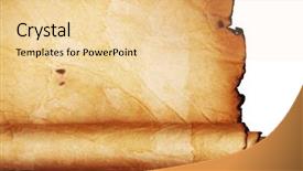  Presentation with ancient scroll - Slide set featuring ancient scroll isolated on white background and a  colored foreground