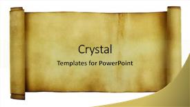  Presentation with ancient scroll - Amazing PPT layouts having ancient scroll isolated backdrop and a yellow colored foreground