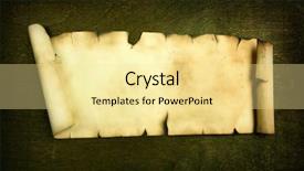  Presentation with ancient scroll - Theme featuring ancient scroll on wooden table background and a blonde colored foreground