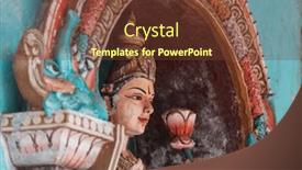  Presentation with hindu - PPT theme having ancient-sculpture-in-hindu-temple background and a tawny brown colored foreground