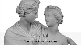  Presentation with marble - Slide deck consisting of ancient-sculpture-of-bacchus background and a light gray colored foreground