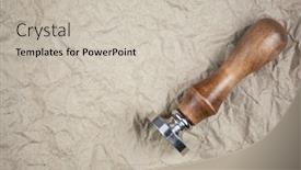  Presentation with stamps - Audience pleasing PPT layouts consisting of ancient-stamps-with-crumpled backdrop and a soft green colored foreground