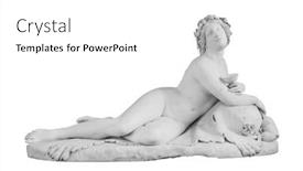  Presentation with ancient - Theme consisting of ancient-statue-bacchante-sculpture background and a  colored foreground