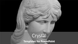  Presentation with black woman - Audience pleasing PPT layouts consisting of ancient-statue-head-isolated backdrop and a gray colored foreground