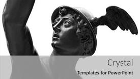  Presentation with mercury - Beautiful slide set featuring mythology - ancient statue of the antique backdrop and a light gray colored foreground
