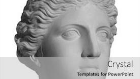  Presentation with venus - PPT theme consisting of ancient-statue-venus-head-isolated background and a light gray colored foreground