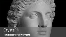  Presentation with venus - PPT layouts with ancient-statue-venus-head-isolated background and a dark gray colored foreground