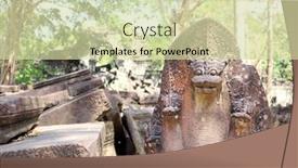  Presentation with ancient king statue - Audience pleasing PPT theme consisting of ancient-statues-of-multi-headed backdrop and a soft green colored foreground