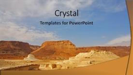  Presentation with ancient israel - Presentation theme enhanced with ancient stone desert at coast of the dead sea in israel background and a light blue colored foreground