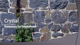  Presentation with stone masonry - Beautiful presentation design featuring ancient stone masonry an old backdrop and a  colored foreground