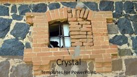  Presentation with stone masonry - Presentation design having ancient stone masonry an old background and a  colored foreground